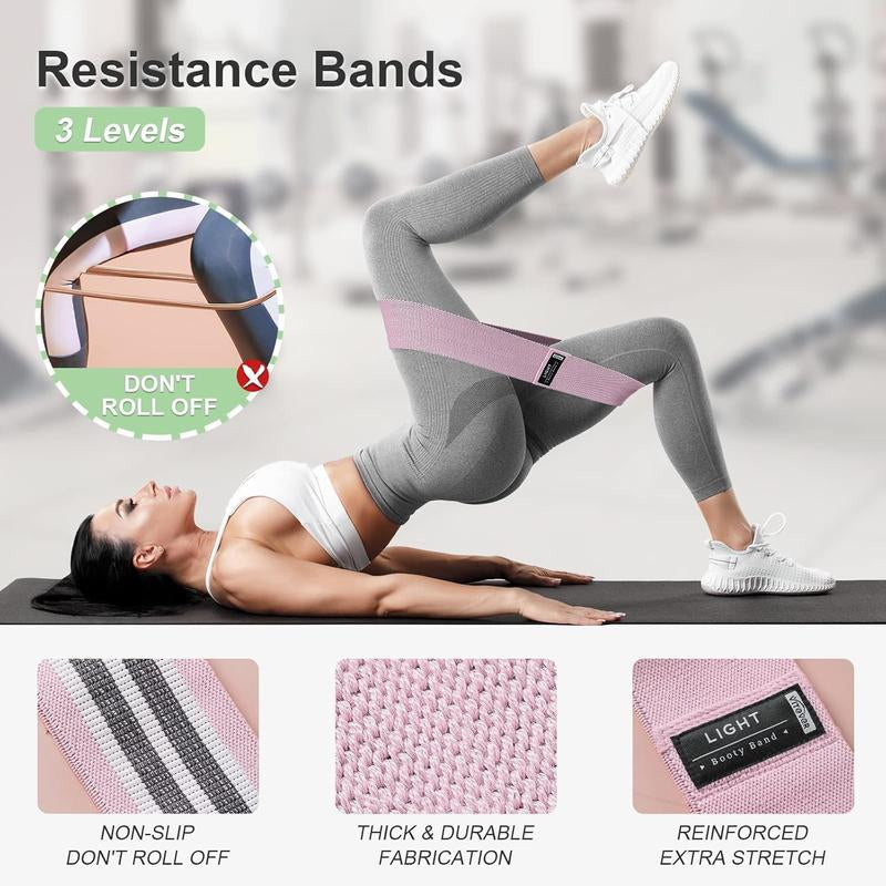 Booty Bands Set, Resistance Bands for Working Out, Exercise Bands for Women and Men and , Stretch Bands for Pilates, Yoga Starter Set